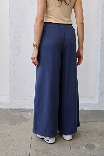 QANU Elastic Ten-Sel Trousers Navy Blue