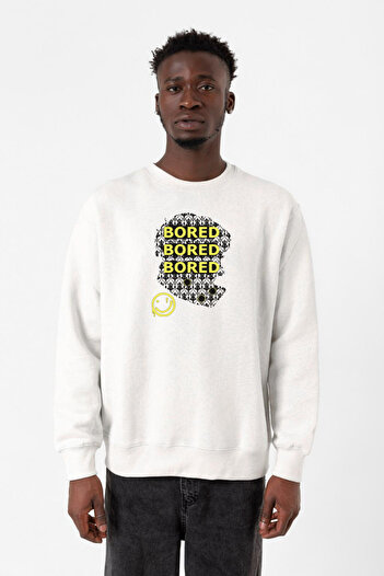 Tshirthane Світшот Sherlock Bored Beyaz Erkek 2ip