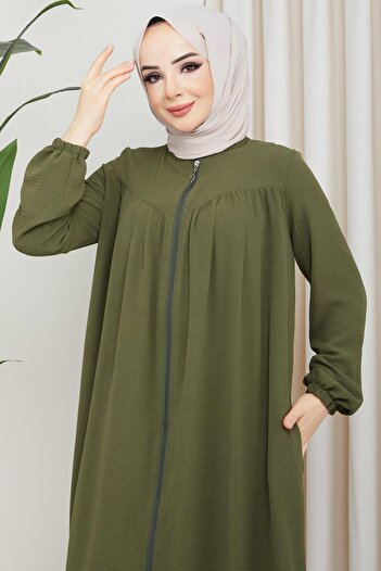 hafsamina Aerobin Ferace with Khaki Robe