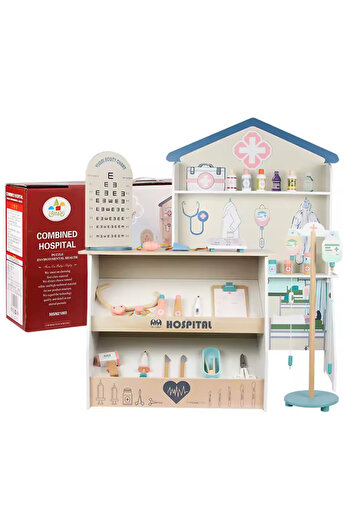 Generic Wooden children's clinic with little doctor's kit