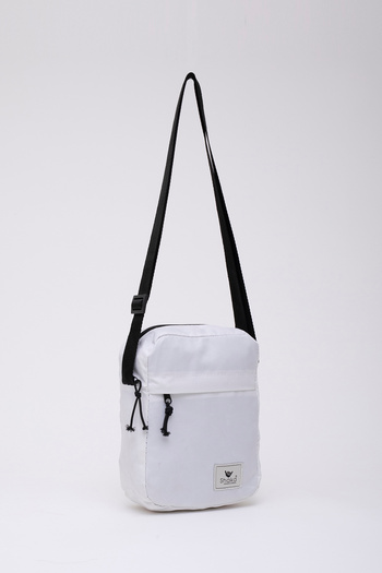 SHAKA White U12 2 Compartment Zippered Adjustable Cross Strap Waterproof Women's Shoulder Bag B:20 Width:18