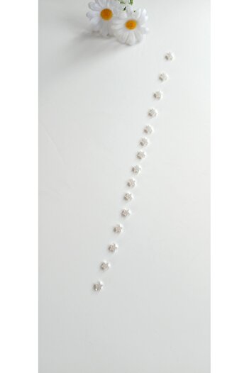 tutu tasarım alaçatı Hair Bead Pearl White Star Hair Bead