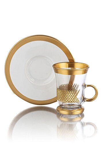 DECOSTYLE Dante Porselen 18 Parça Çay Ve Mırra Takımı Çay Kaşığı Hediyeli