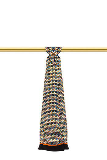 Bursa İpek Turquoise Patterned Men's Silk Kaşkol