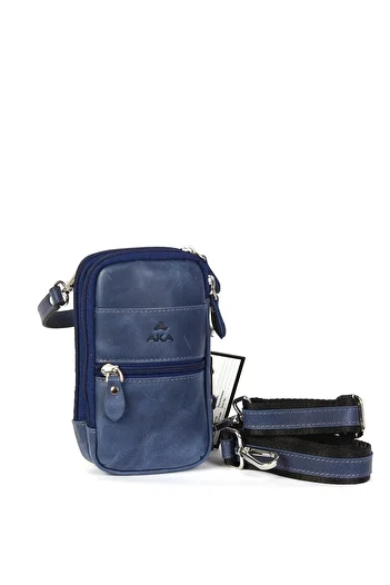 Aka Deri Crazy Navy Blue Hand and Shoulder Bag 345 R127