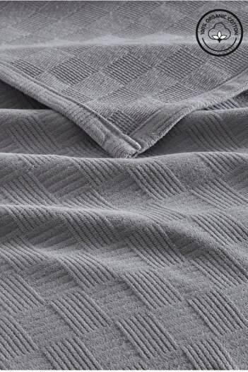VESSİNOHOME Pike Double 100% Cotton Small Checkerboard Patterned Bedspread Hotel Type Luxury Pike White/coloured