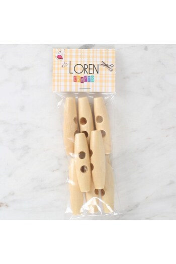 KNC Home Loren Crafts 8-Piece Wooden Shepherd Buttons - 1003