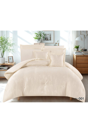 smart home Bridal Jacquard Duvet Set for Two People, Reversible System, 8-Piece Bedspread, 100% Microfiber, Duvet Size 260 x 240 cm