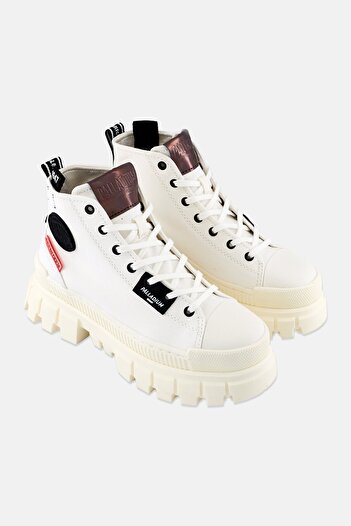 Palladium Women Medium Revolt Hi Tx Lace Up Ankle Boots, White