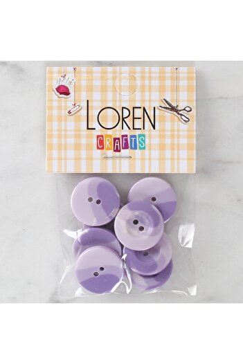 CT STONES Loren Crafts 8 Button Purple - 1136