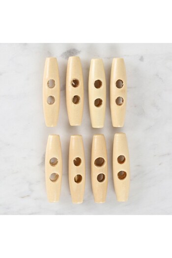 KNC Home Loren Crafts 8-Piece Wooden Shepherd Buttons - 1003