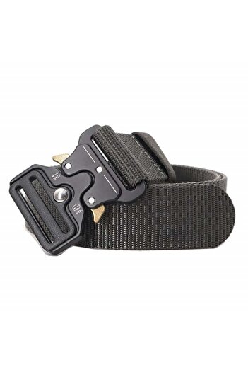 PUFO Tactical Combat belt for men 3.8 x 123 cm, durable, gray
