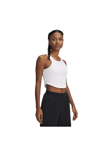 Under Armour Γυναικείο λευκό μπλουζάκι Ua Rival Rib Tank 1389798-100