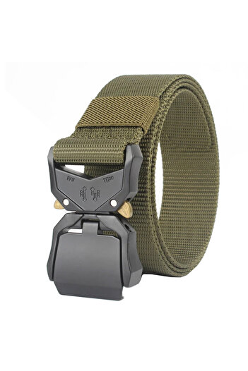PUFO Commando belt for men 3.8 x 120 cm, green