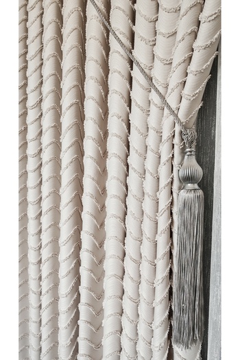 Yuka Linen Textured Bearded Light Gray Silver Board Background Curtain Luxury Heavy Weight Single Wing 1/3 Frequently Pleated