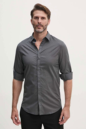 Armani Exchange Men's shirt AE 6DZC25 Grey M INTL