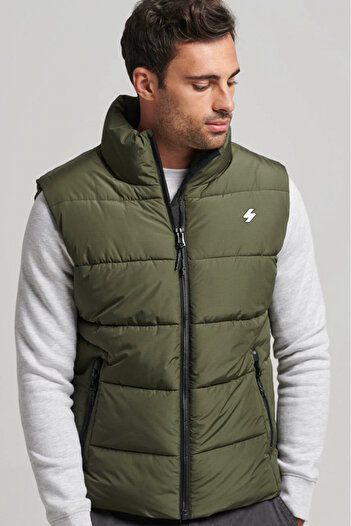 SUPERDRY Superdry Men's Bodywarmers Vest M5011808A Military Green XL INTL