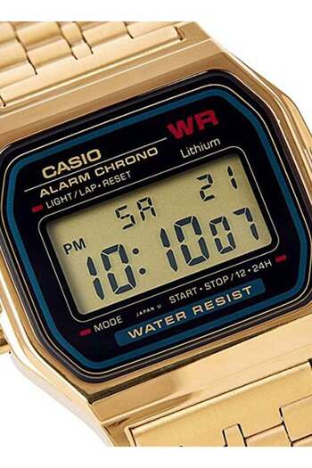 Casio Water Resistant Digital Watch A159WGEA-1DF - 33 mm - Gold