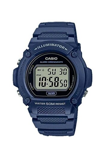 Casio Casio Digital Silicone Strap Watch W-219H-2AVDF - 47 mm - Dark Blue for Men