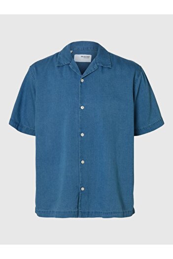 SELECTED Jeanshemd Kurzarm