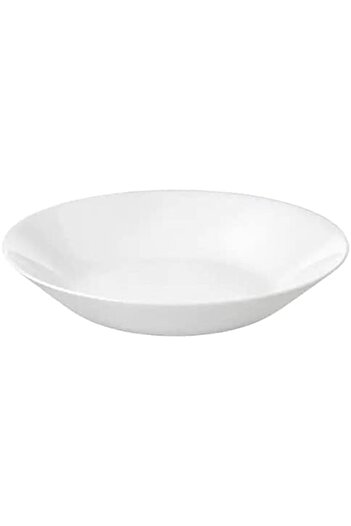 IKEA OFTAST Deep Plates 20cm Pack of 6 Tempered Opal Glass Classic Kitchen Dining White