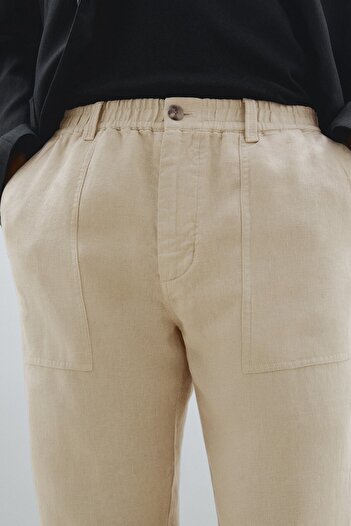 Massimo Dutti %100 keten jogger pantolon