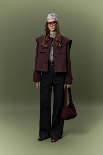 Manuka Wide Collar Gabardine Jacket Murdum