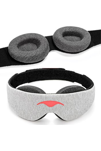MANTA Sleep Mask - 100% Blackout Eye Mask - Zero Eye Pressure - Adjustable Eye Cups - Guaranteed Dee