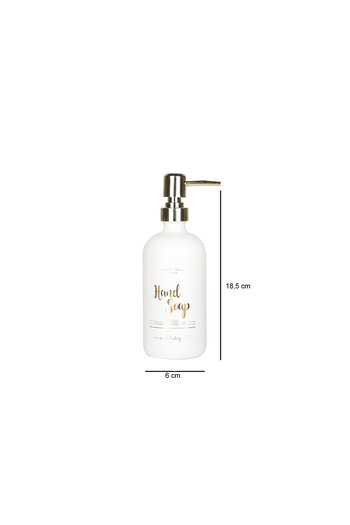 Miniminti White Glass Hand Soap Bottle - 500 ml (Hand Wash)