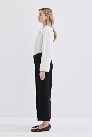 KADRİYE BAŞTÜRK Nicol Stitched Trousers Black