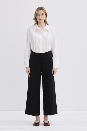 KADRİYE BAŞTÜRK Nicol Stitched Trousers Black