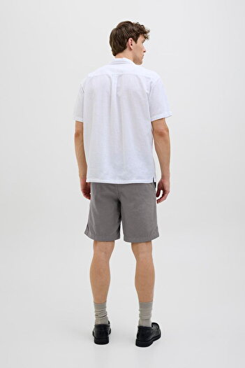 Jack & Jones Erkek Keten Karisimli Sort - Jaiden