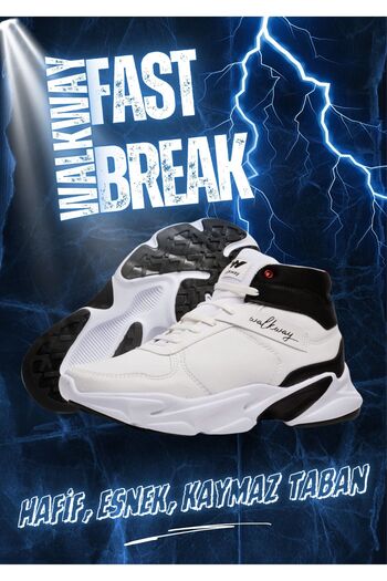 WALKWAY White Basketball Shoes