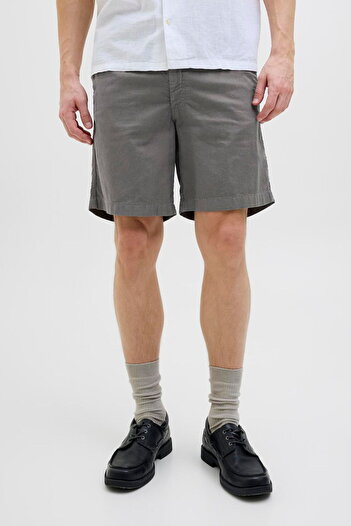 Jack & Jones Erkek Keten Karisimli Sort - Jaiden