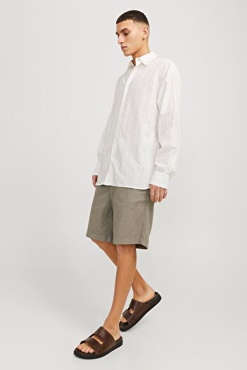 Jack & Jones Erkek Keten Karisimli Sort - Jaiden