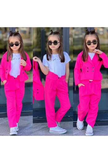 ELONKİDS July Double Jacket Girl Set
