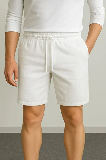 Moderk Men's Linen High Quality Soft Cotton Shorts Not Pilling No Sweat