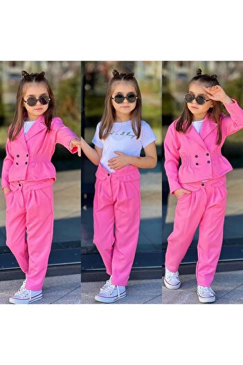 ELONKİDS July Double Jacket Girl Set