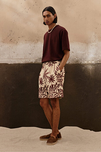 H&M Desenli Şort Relaxed Fit