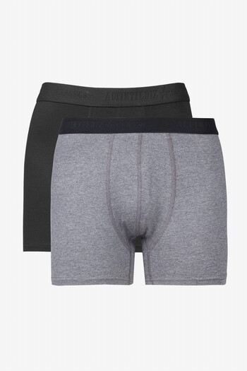 ALTINYILDIZ CLASSICS Men's Premium Cotton Black-Anthracite 2 Pack Flexible Boxer