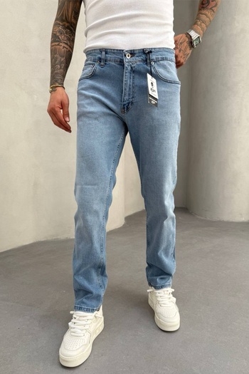 MADZEYMODA Erkek Mavi Regular Kalıp Jean Kot Pantolon KE-670