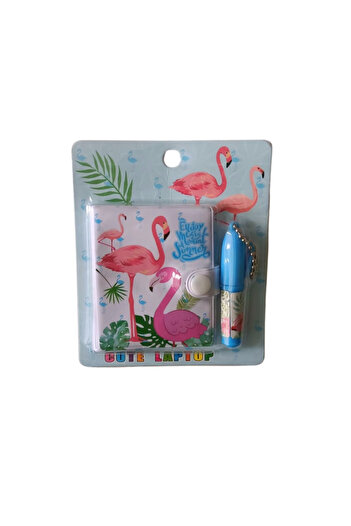 joyland Podifik Mini Notebook with Flamingo Figure and Pen - Set of 3