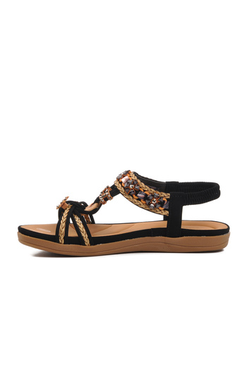 Voyager Black Women's Flat Sandals