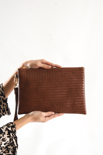 Capone Outfitters Pletená vzorovaná dámská kabelka Paris 814 Clutch