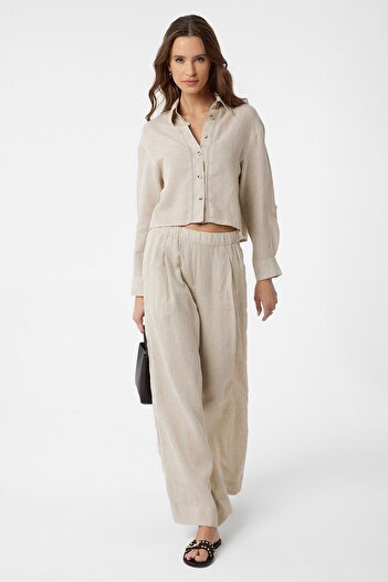 Antioch Stone Stripe Detailed Women's Trousers