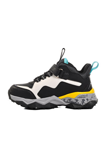 pepino Black Yellow Turquoise Polyester Blended Children's Sports Shoes