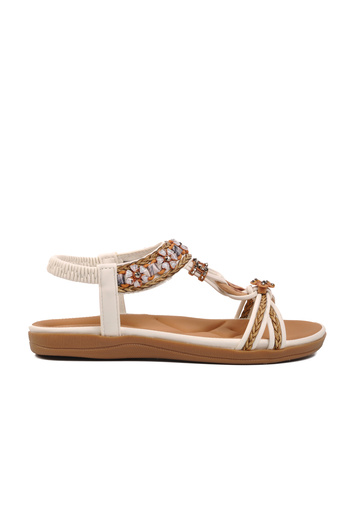 Voyager White Women's Flat Sandals