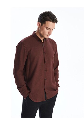LC Waikiki Lcw Vision Slim Fit Long Sleeve Dobby Men's Shirt (S5)