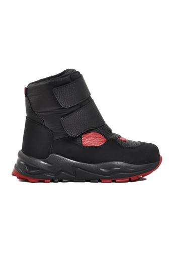 Aspor Black Red Kids Snow Boots