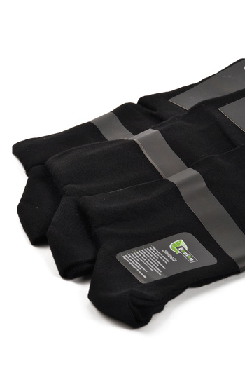 Aspor Black Unisex Socks 3 Piece Long Socks